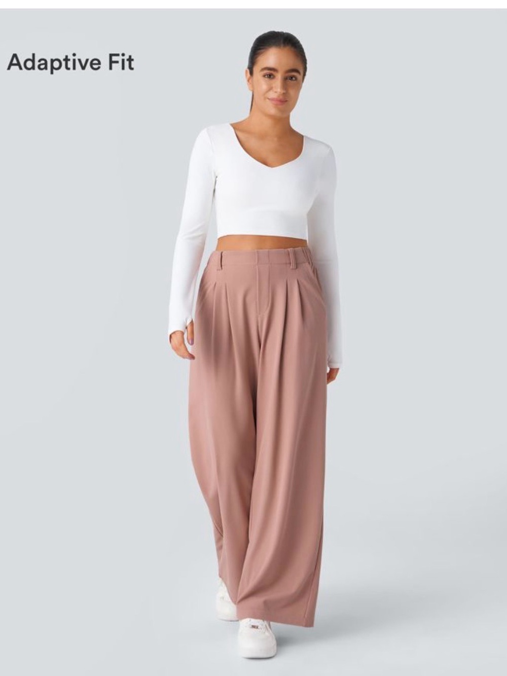 Halara Flex™ High Waisted Pocket Wide Leg Waffle Work Pants